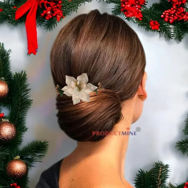 Peach_Floral_Hair_Comb_Pin_Floral_For_Women_And_Girls_Hair