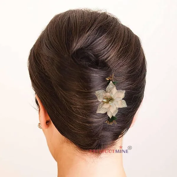 Peach_Floral_Hair_Comb_Pin_Floral_For_Women_And_Girls_Hair