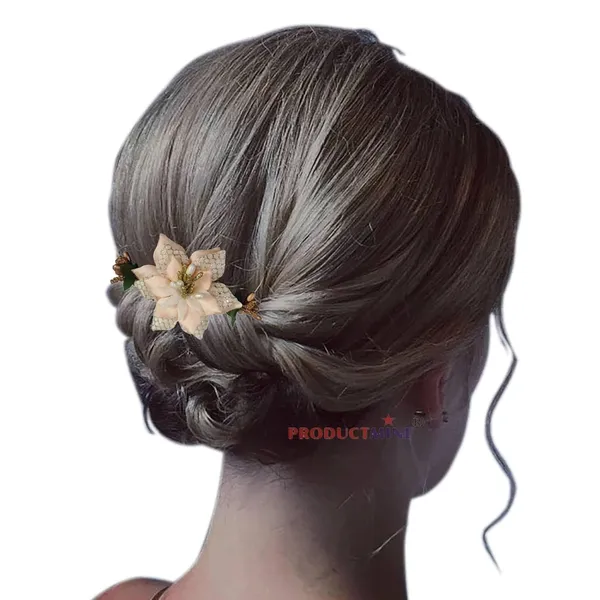 Peach_Floral_Hair_Comb_Pin_Floral_For_Women_And_Girls_Hair