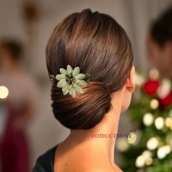 Yellow_Floral_Hair_Comb_Pin_Floral_For_Women_And_Girls_Hair