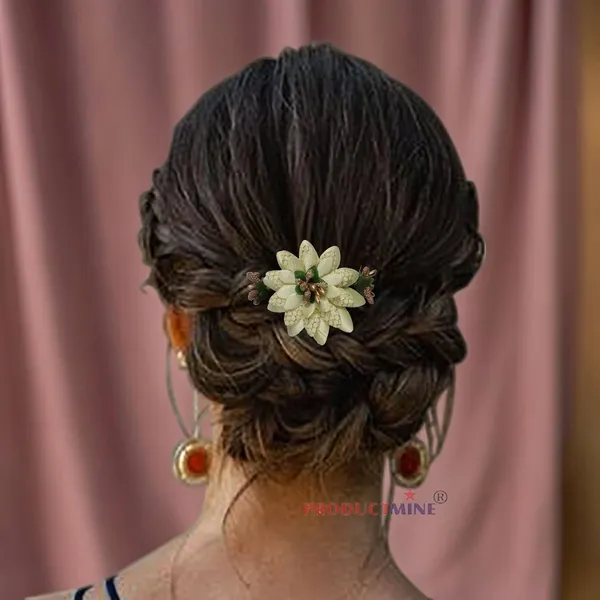 Yellow_Floral_Hair_Comb_Pin_Floral_For_Women_And_Girls_Hair