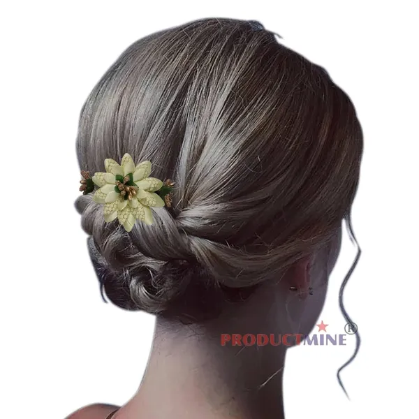 Yellow_Floral_Hair_Comb_Pin_Floral_For_Women_And_Girls_Hair