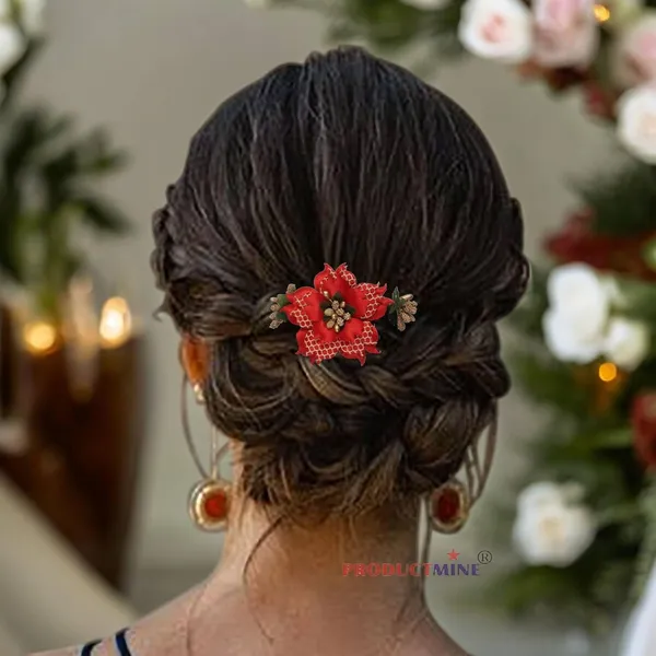 Red_Floral_Hair_Comb_Accessories_For_Women_And_Girls_Hair