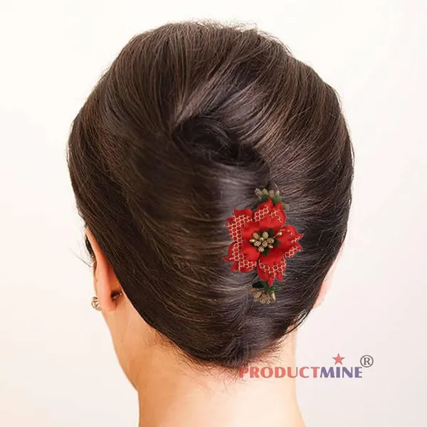 Red_Floral_Hair_Comb_Accessories_For_Women_And_Girls_Hair