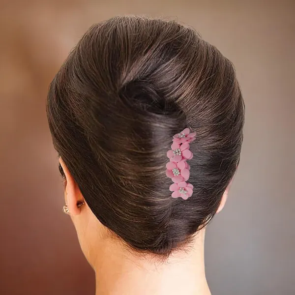 Pink_Floral_Hair_Comb_Pin_Floral_For_Women_And_Girls_Hair