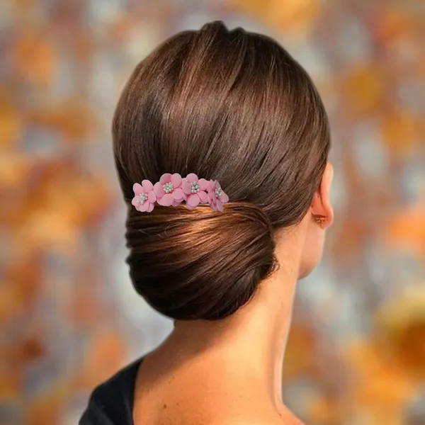 Pink_Floral_Hair_Comb_Pin_Floral_For_Women_And_Girls_Hair