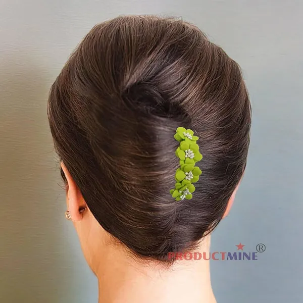 Green_Floral_Hair_Comb_Pin_Floral_For_Women_And_Girls_Hair