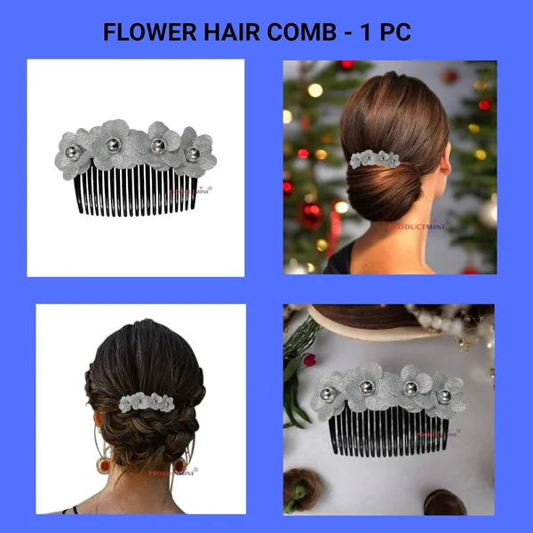 Silver_Floral_Hair_Comb_Pin_Floral_For_Women_And_Girls_Hair