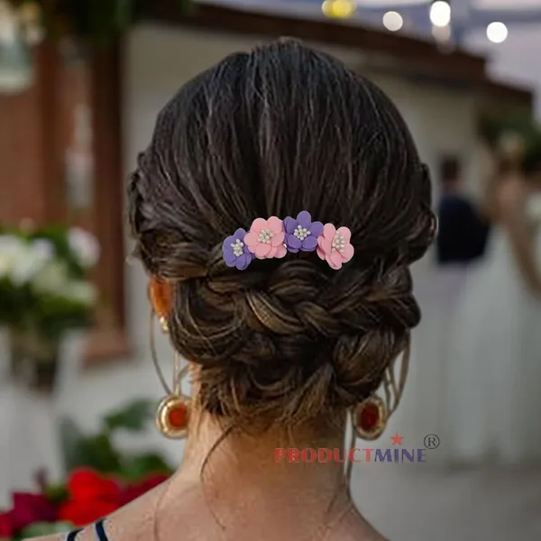 Pink_And_Purple_Floral_Hair_Comb_Pin_Floral_For_Women_And_Girls_Hair