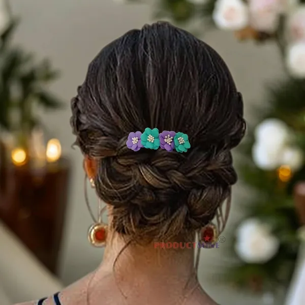 Purple_And_Turquoise_Green_Hair_Comb_Pin_Floral_For_Women_And_Girls_Hair