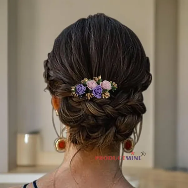 Pink_And_Purple_Floral_Hair_Comb_Pin_Floral_For_Women_And_Girls_Hair