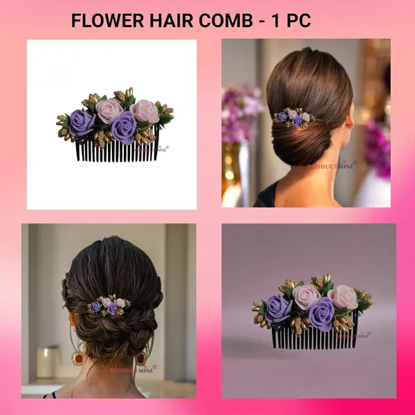 Pink_And_Purple_Floral_Hair_Comb_Pin_Floral_For_Women_And_Girls_Hair