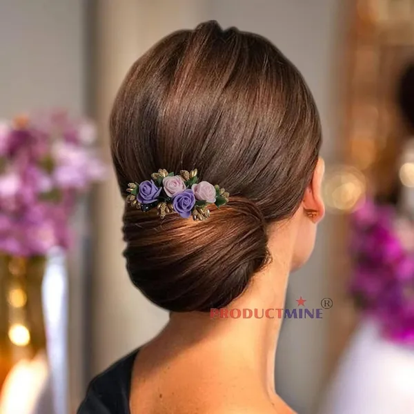 Pink_And_Purple_Floral_Hair_Comb_Pin_Floral_For_Women_And_Girls_Hair