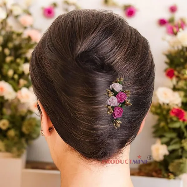 Dark_Pink_And_Baby_Pink_Floral_Hair_Comb_Pin_For_Women_And_Girls_Hair
