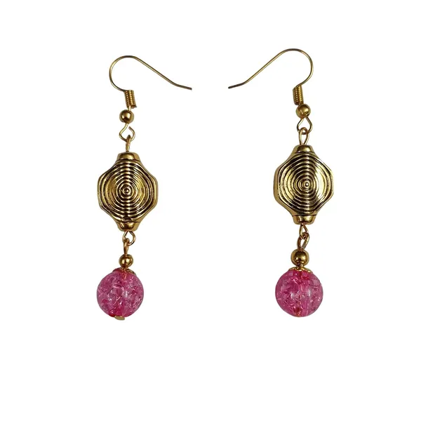 Pink_Dangler_Modern_Earring_For_Smart_Casual_Wear__For_Women_&_Girls-_1_Pair