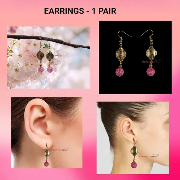 Pink_Dangler_Modern_Earring_For_Smart_Casual_Wear__For_Women_&_Girls-_1_Pair