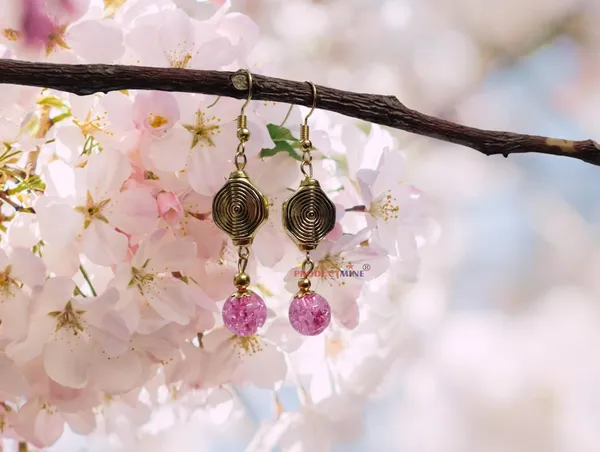 Pink_Dangler_Modern_Earring_For_Smart_Casual_Wear__For_Women_&_Girls-_1_Pair