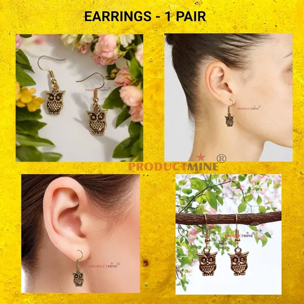 Golden_Owl_Dangler_Earrings_For_Women_&_Girls_Modern_Earring_For_Smart_Casual_Wear_-_1_Pair