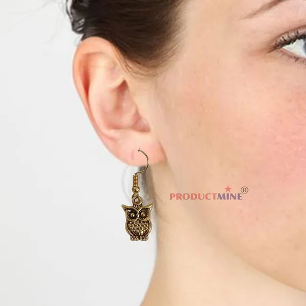 Golden_Owl_Dangler_Earrings_For_Women_&_Girls_Modern_Earring_For_Smart_Casual_Wear_-_1_Pair