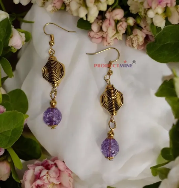 Purple_Dangler_Earrings_For_Women_&_Girls_Modern_Earring_For_Smart_Casual_Wear_-_Purple_-_1_Pair