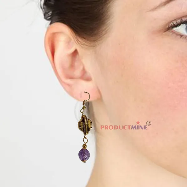Purple_Dangler_Earrings_For_Women_&_Girls_Modern_Earring_For_Smart_Casual_Wear_-_Purple_-_1_Pair