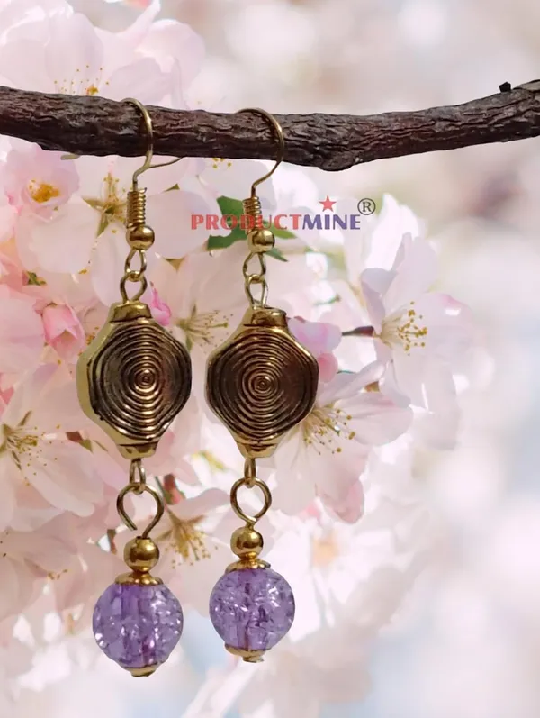 Purple_Dangler_Earrings_For_Women_&_Girls_Modern_Earring_For_Smart_Casual_Wear_-_Purple_-_1_Pair
