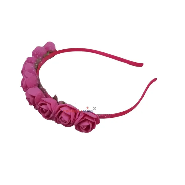 Magenta_Floral_Hairband_Flower_Accessories_Tiara_For_Women_Wedding_-_1_Pc