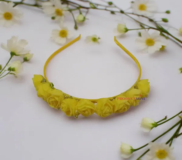 Yellow_Floral_Hairband_Flower_Accessories_Tiara_For_Women_Wedding