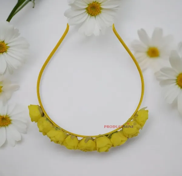 Yellow_Floral_Hairband_Flower_Accessories_Tiara_For_Women_Wedding