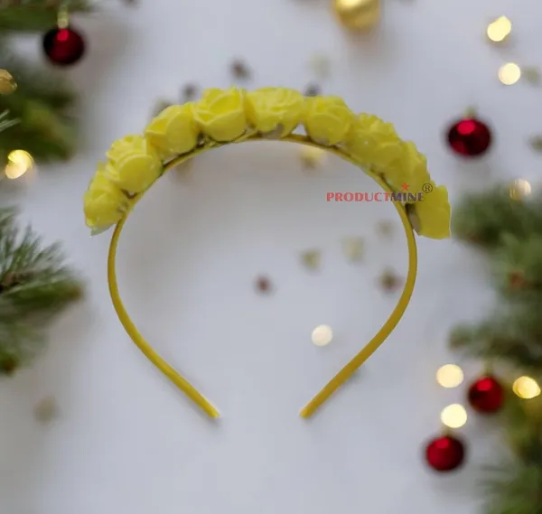 Set_Of_2_Pcs-_Yellow_Floral_Hairband_Flower_Accessories_Tiara_For_Women_Wedding