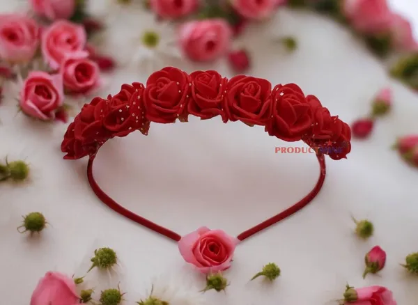Red_Floral_Hairband_Flower_Accessories_Tiara_For_Women_Wedding