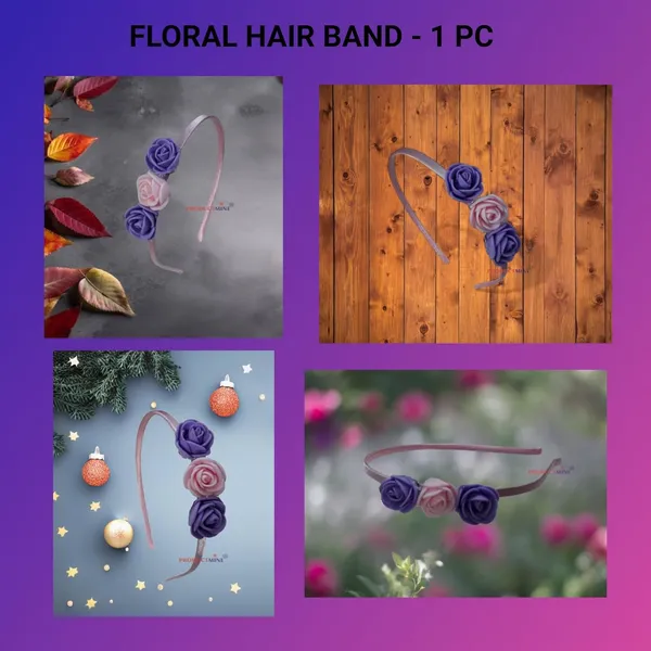 Pink_And_Purple_Floral_Hairband_Flower_Accessories_Tiara_For_Women_Wedding