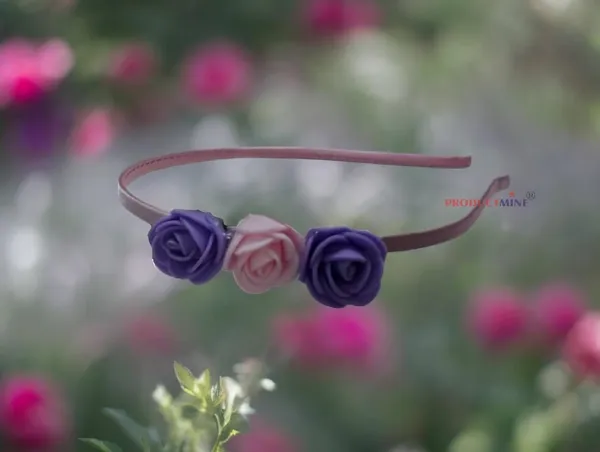 Pink_And_Purple_Floral_Hairband_Flower_Accessories_Tiara_For_Women_Wedding