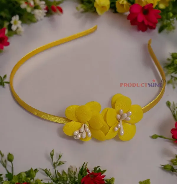 Yellow_Floral_Hairband_Flower_Hairband_Flower_Hair_Accessories_For_Women_&_Girls_Tiara_For_Women_Wedding