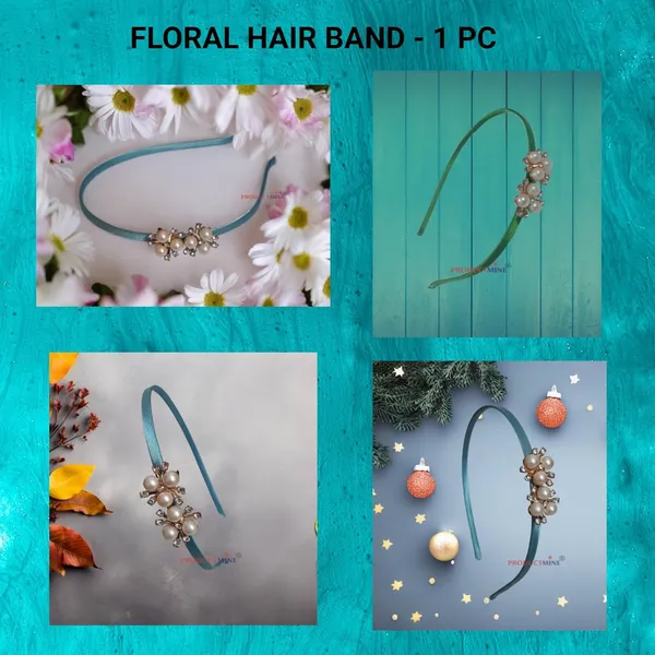 Green_Floral_Hairband_Flower_Accessories_Tiara_For_Women_Wedding_:_1_Pc