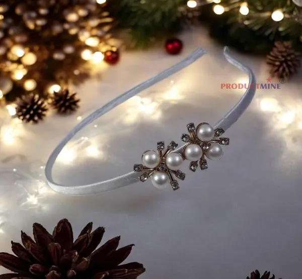 White_Floral_Hairband_Flower_Accessories_Tiara_For_Women_Wedding_-_1_Pc