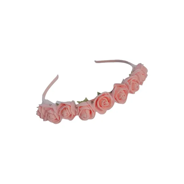 Peach_Floral_Hairband_Flower_Accessories_Tiara_For_Women_Wedding_-_1_Pc