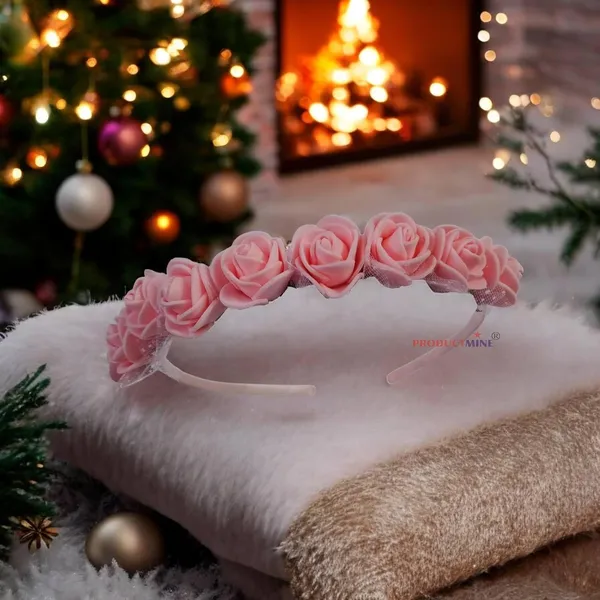 Peach_Floral_Hairband_Flower_Accessories_Tiara_For_Women_Wedding_-_1_Pc