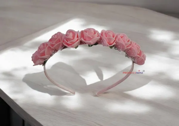 Peach_Floral_Hairband_Flower_Accessories_Tiara_For_Women_Wedding_-_1_Pc