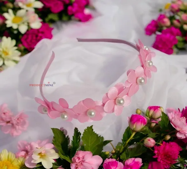 Pink_Floral_Hairband_Flower_Accessories_Tiara_For_Women_Wedding_-_1_Pc