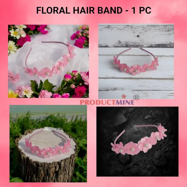 Pink_Floral_Hairband_Flower_Accessories_Tiara_For_Women_Wedding_-_1_Pc