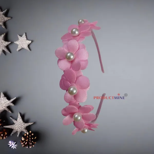 Pink_Floral_Hairband_Flower_Accessories_Tiara_For_Women_Wedding_-_1_Pc