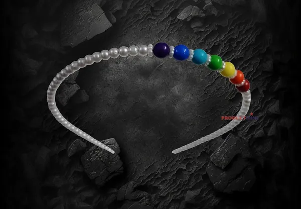 White_And_Rainbow_Rainbow_Beaded_Hairband_Hair_Accessories_For_Women_And_Girls-_Set_Of_1_Pc