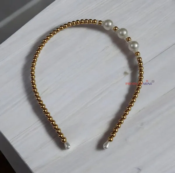 Golden_Beaded_Hairband_Hair_Accessories_For_Women_And_Girls_T_:_1_Pc