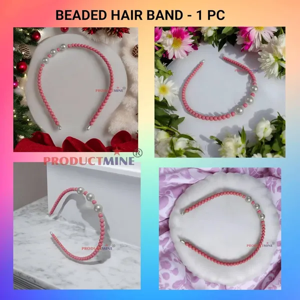 Pink_Beaded_Hairband_Hair_Accessories_For_Women_And_Girls_T_:1_Pc