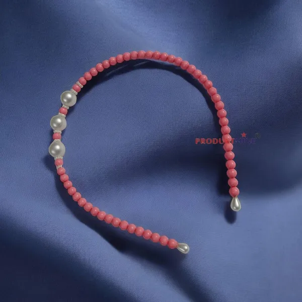 Pink_Beaded_Hairband_Hair_Accessories_For_Women_And_Girls_T_:1_Pc