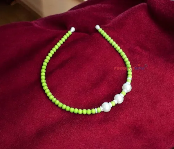 Neon_Green_Beaded_Hairband_Hair_Accessories_For_Women_And_Girls_T_:_1_Pc