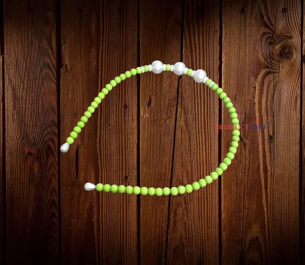 Neon_Green_Beaded_Hairband_Hair_Accessories_For_Women_And_Girls_T_:_1_Pc