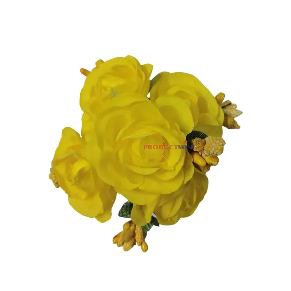 Yellow_Bridal_Hair_Bun_Pin_Accessories/Fancy_Golden_Juda_Pins_With_Artificial_For_Women_And_Girls_-_Set_Of_5_Pcs