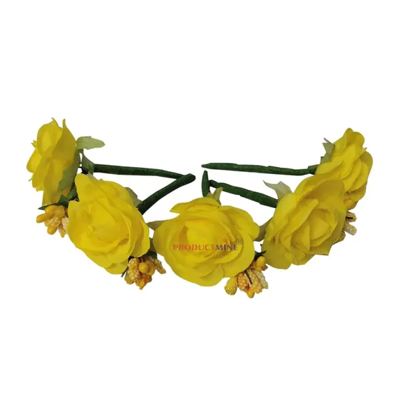 Yellow_Bridal_Hair_Bun_Pin_Accessories/Fancy_Golden_Juda_Pins_With_Artificial_For_Women_And_Girls_-_Set_Of_5_Pcs